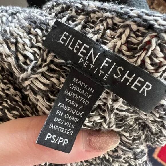 Eileen Fisher Organic Cotton Cable Knit Pullover Sweater - Picture 6 of 8